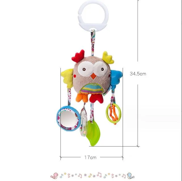 newborn baby plush stroller toys baby rattles mobiles cartoon animal hanging bell educational baby toys 0-12 months speelgoed