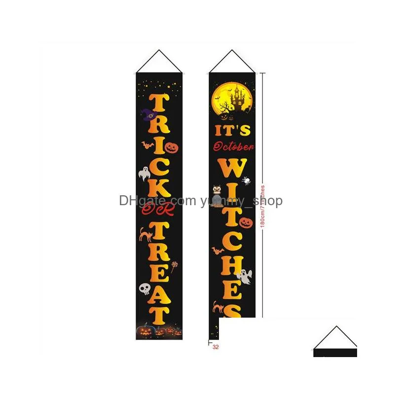 party banner flags for halloween 180x32cm 300d oxford banner banner home door sign flags set wholesale