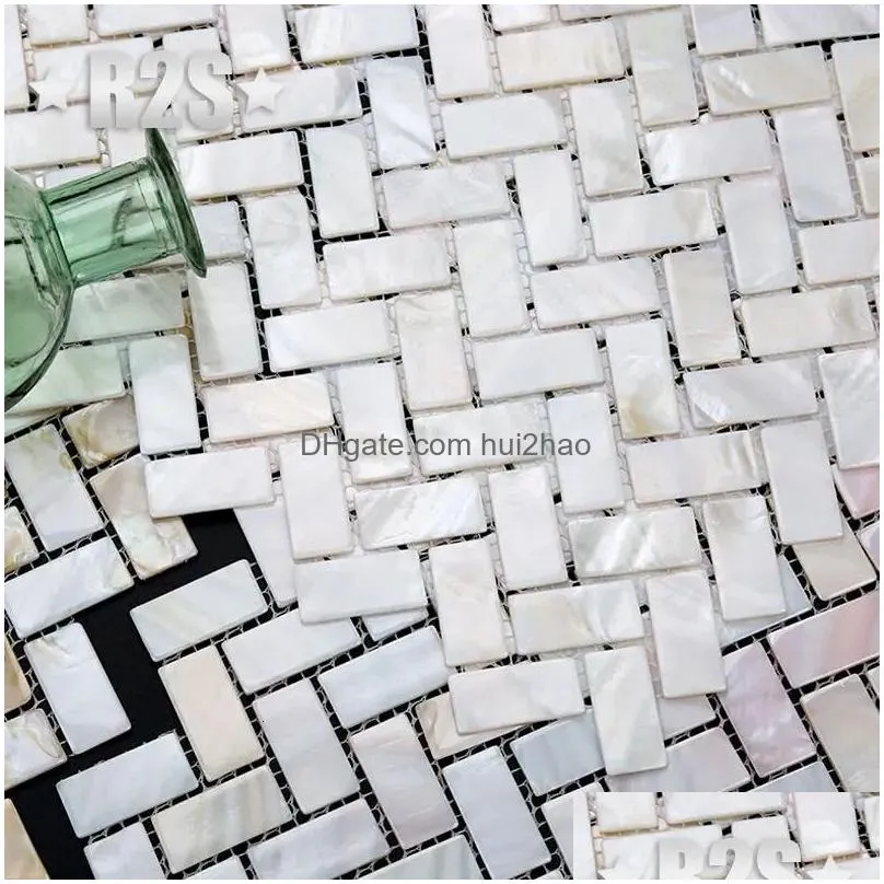 shell mosaic tile natural white mother of pearl wall backsplash bathroom tiles mop191 sheet 231222