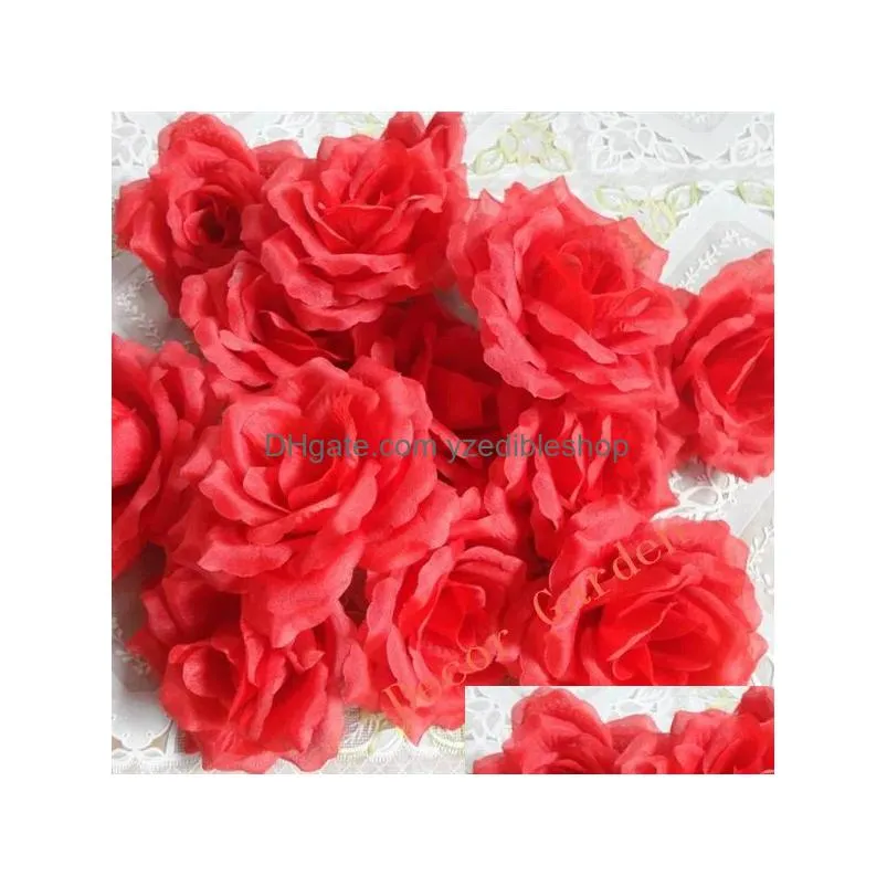 100pcs 10cm artificial rose flower arch flower christmas flower wedding decoration kissing ball making gold silver white6322164