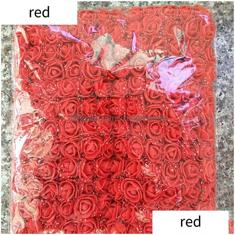 144pcs 2cm pe foam rose artificial flowers wedding party accessories diy craft home decor handmade flower home wedding decor17902930