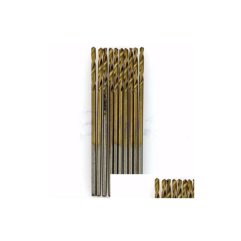 Drill Bits 50 Pcs/Lot Titanium Coated Hss High Speed Steel Drill Bit Set Tool 1/1.5/2/2.5/M Xb1 Drop Delivery Home Garden Tools Power Dh5Em