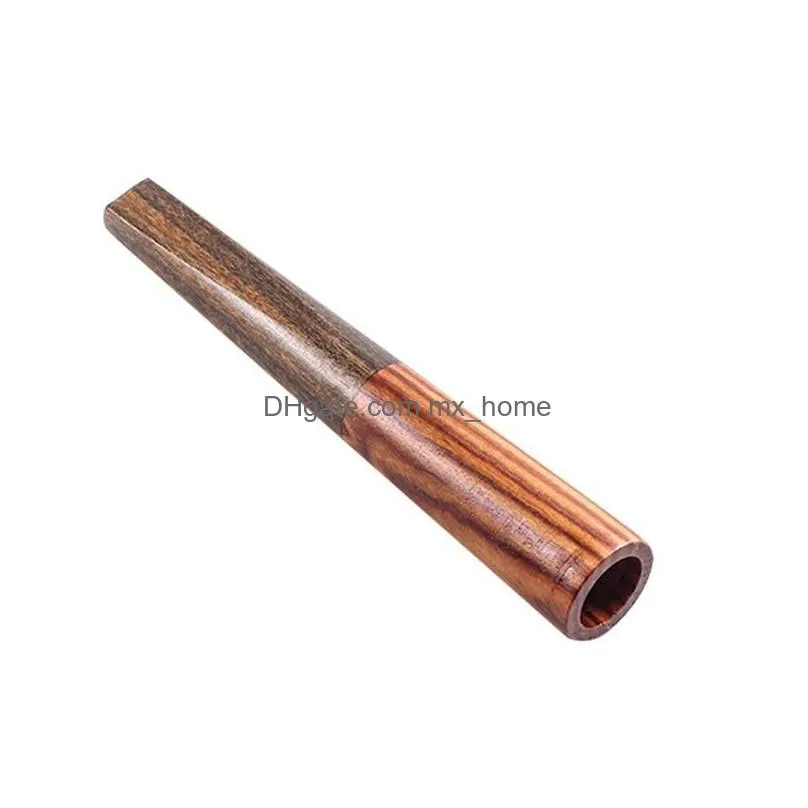 natural wooden smoking dry herb tobacco preroll rolling cigarette cigar holder filter pipes tube portable innovative design wood handpipes