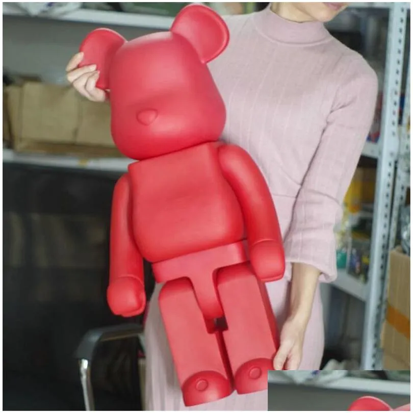 movie games est 1000% 70cm bearbrick evade glue black. white and red bear figures toy for collectors berbrick art work model decora