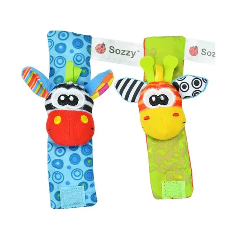 baby rattles wristband rattle socks plush toy newborn animal cute cartoon