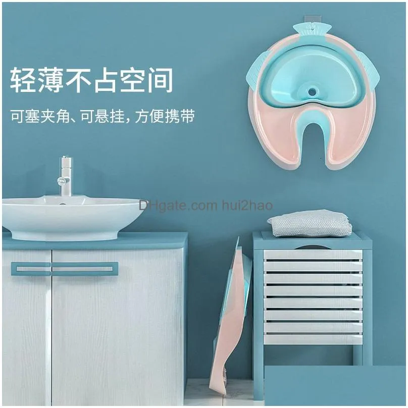 bathroom sinks comfortable shampoo tool for maternity portable foldable sink with hose easy washing hair 230710