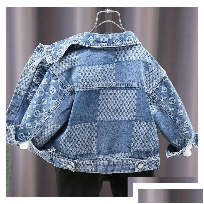 jackets 2023l kids designer jeans jacket blue baby boy girl spring soft denim children coat drop delivery maternity clothing outwear
