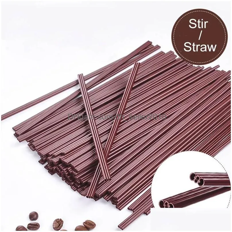 Disposable Dinnerware 100Pcs Coffee Stir Sticks Juice Milk Tea Stirring Rod St Kitchen Accessories Plastic Party Supplies 17Cm Drop D Dhasa