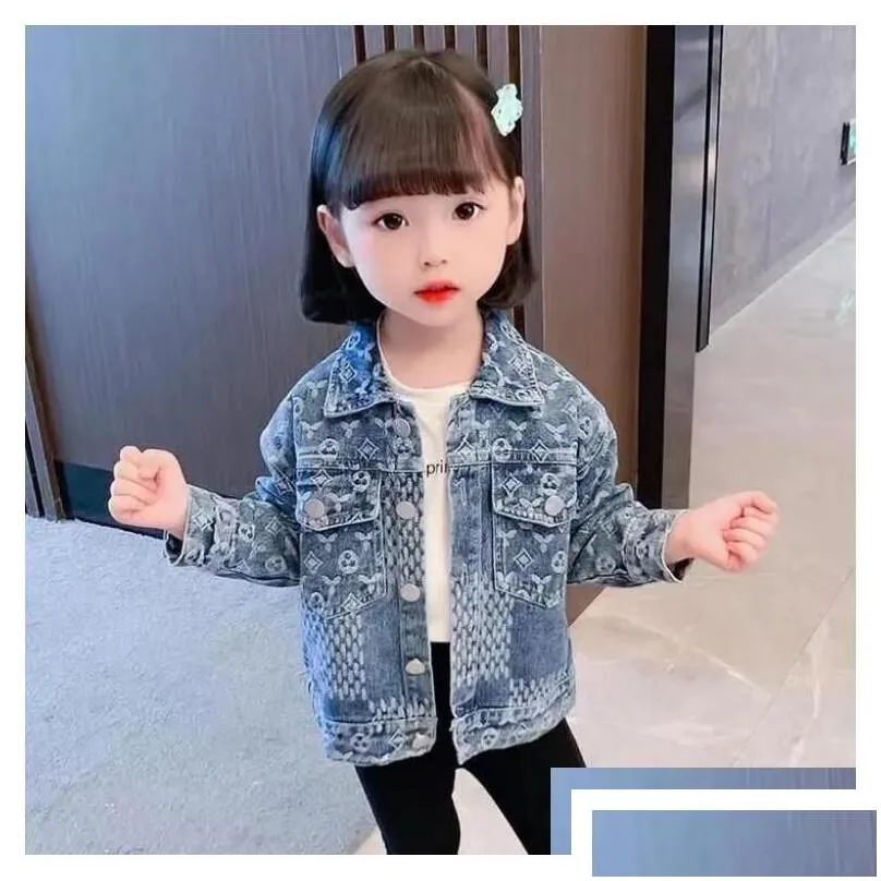 jackets 2023l kids designer jeans jacket blue baby boy girl spring soft denim children coat drop delivery maternity clothing outwear