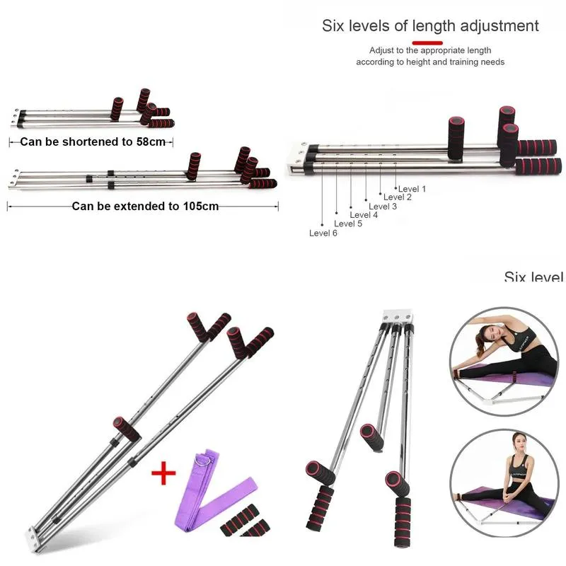 equip 3 bar leg stretcher adjustable split stretching machine stainless steel home yoga dance exercise flexibility training equipment