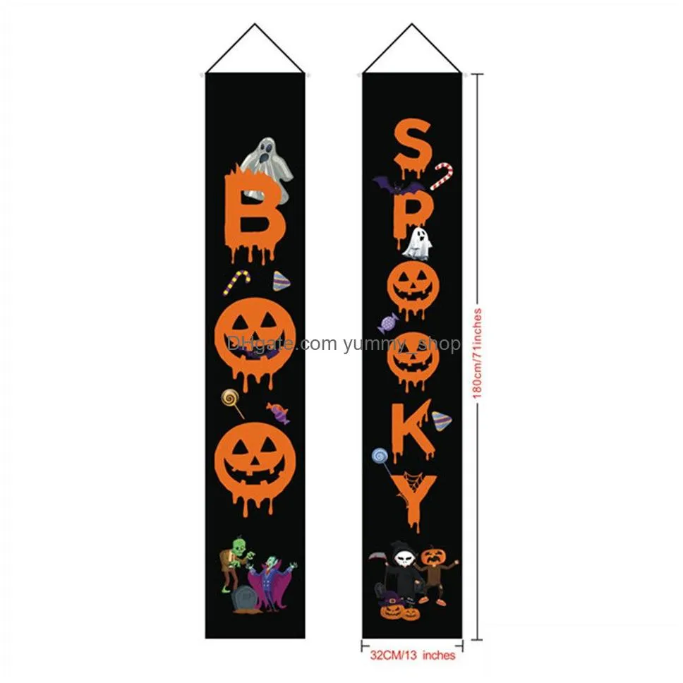 party banner flags for halloween 180x32cm 300d oxford banner banner home door sign flags set wholesale