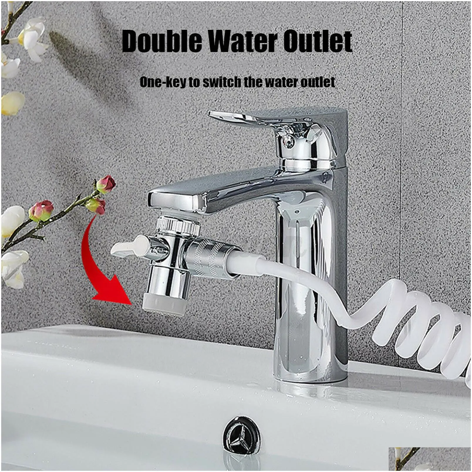 bathroom sink faucets home faucet sprayer water tap nozzle adjustable shower set sucker wallmounted convenient to install 230726