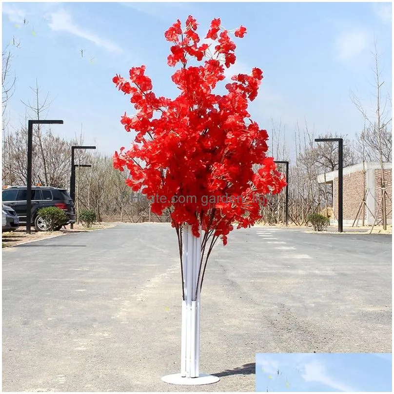 wreaths 150cm tall upscale artificial flower cherry blossom tree runner aisle column road leads for wedding t station centerpieces