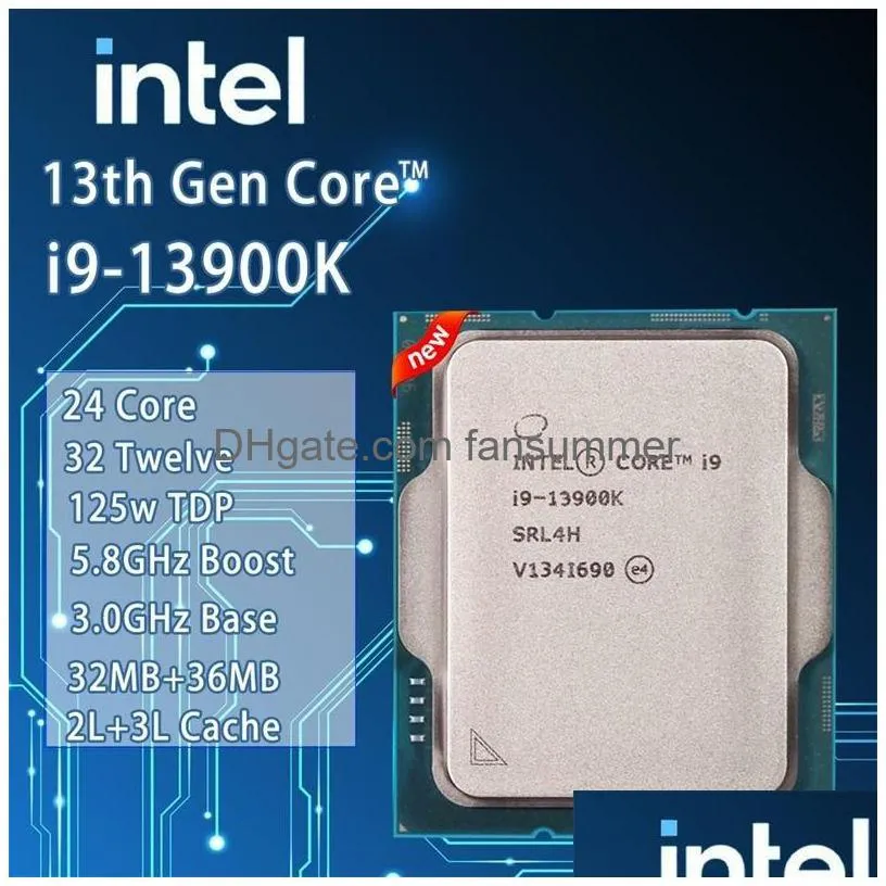 Cpus Intel Core I913900K I9 13900K 30 Ghz 24Core 32Thread Cpu Processor 10Nm L336M 125W Lga 1700 Tray But Without Cooler 231120 Drop Dhu5R