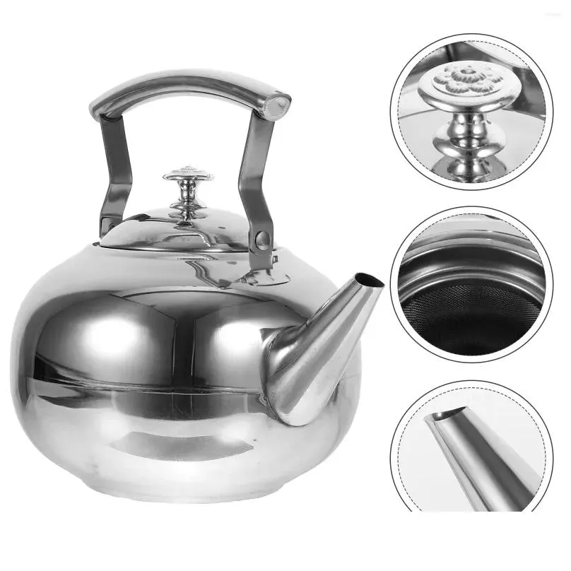 Dinnerware Sets Stainless Steel Tea Kettle Stove Teapot Water Boiling Container With Handle And Infuser For Fast Heat