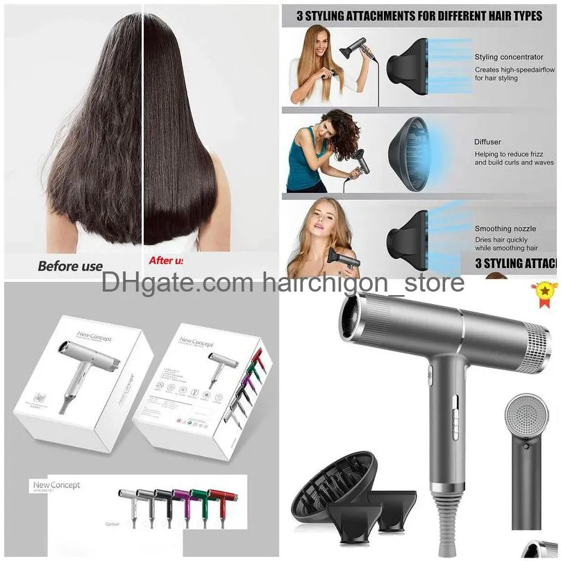 hair dryers professional hair care household with negative ion dryer strong wind smooth fast drying anion portable diffuser blow dryer