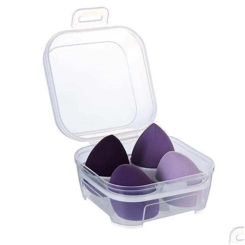 Makeup Blender Cosmetic Puff Sponge with Storage Box Foundation Powder Beauty Tool Women Make Up concealer sponges5089897