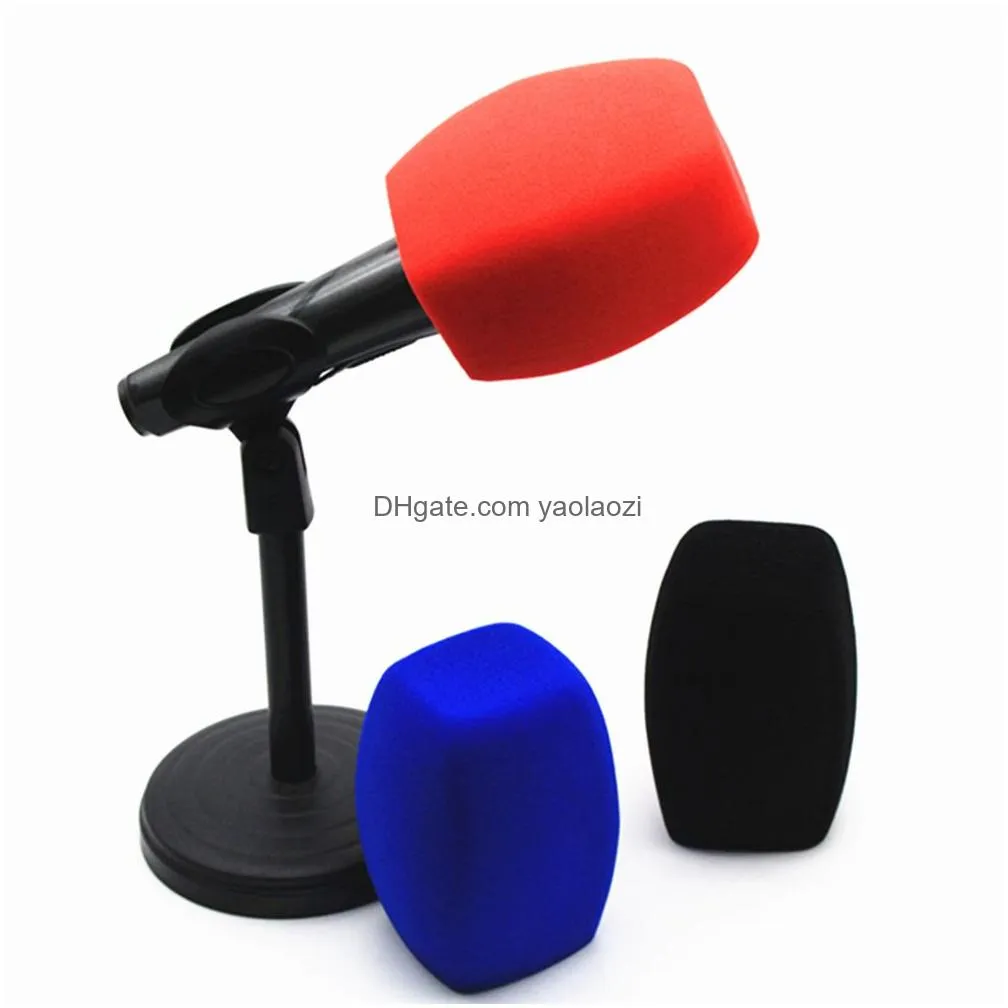 one piece foam mic cover handheld microphone windscreen large foam windshields  filters for broadcast microphone interview