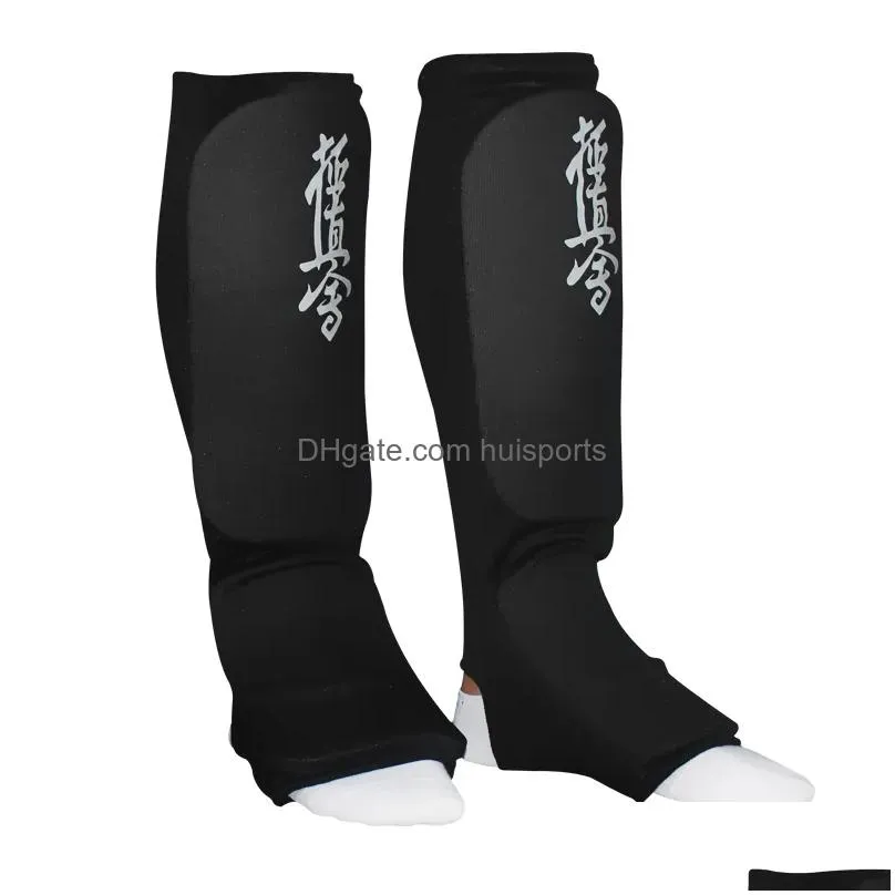 pads youth/adult kids boxing shin guards instep kickboxing ankle support equipment karate protectors sanda muay thai leggings deo