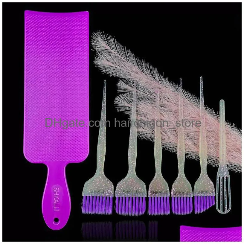 hair board tint dyeing highlighting hairdressing professional pick color balayage tool brush set 231225