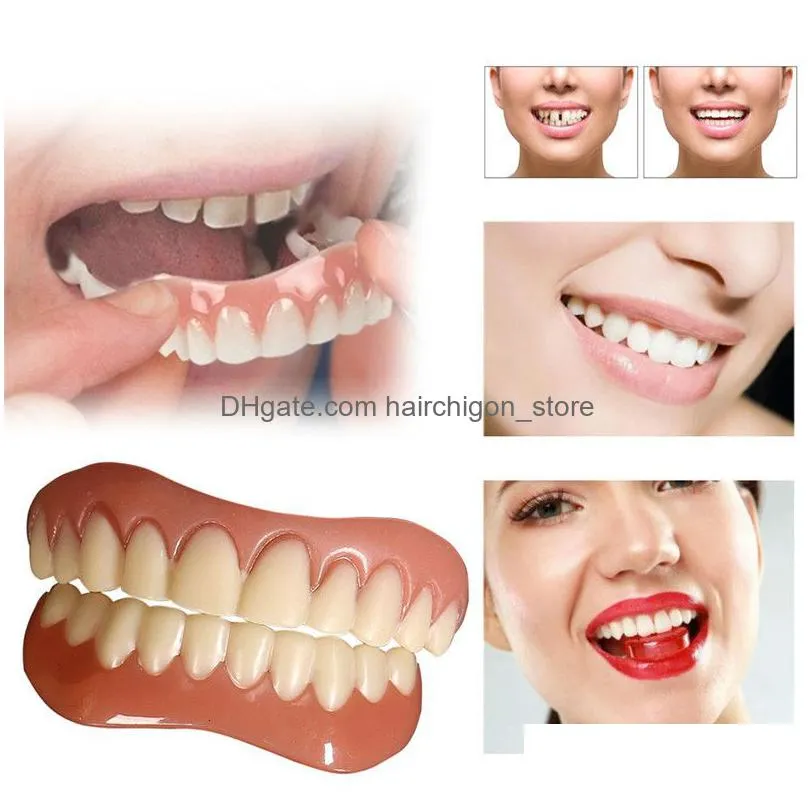 other oral hygiene silicone upperlower false teeth perfect laugh veneers dentures paste oral hygiene tools fake teeth instant smile teeth cosmetic