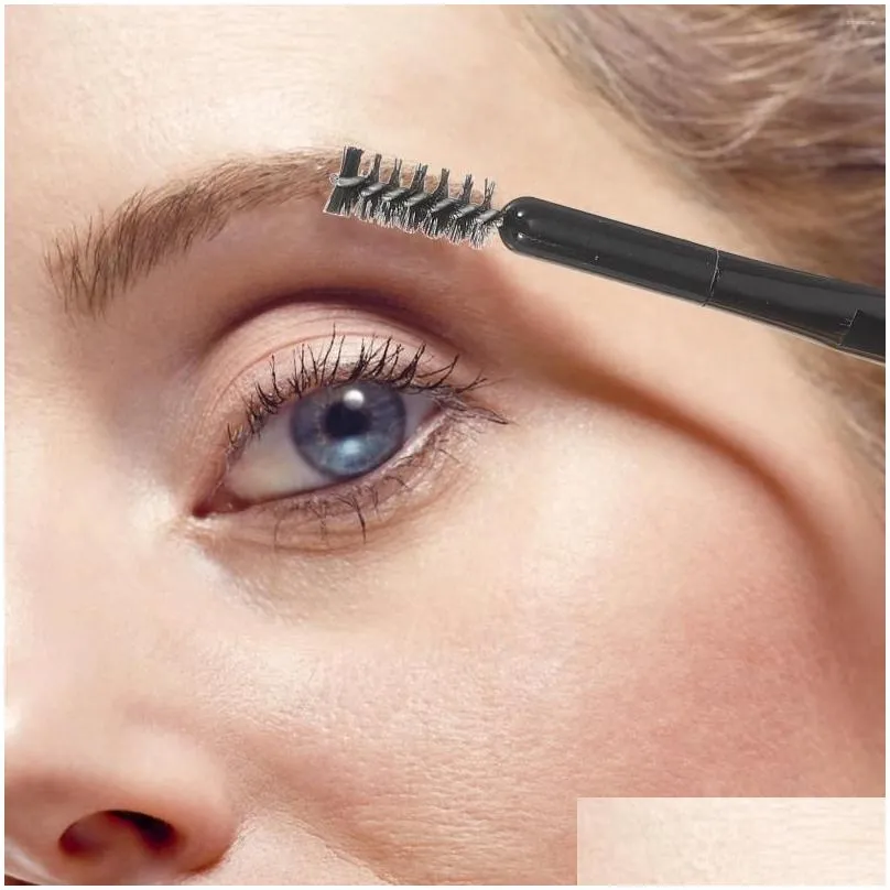 Makeup Brushes 10pcs Eyebrow Mini Portable Angled Cosmetics