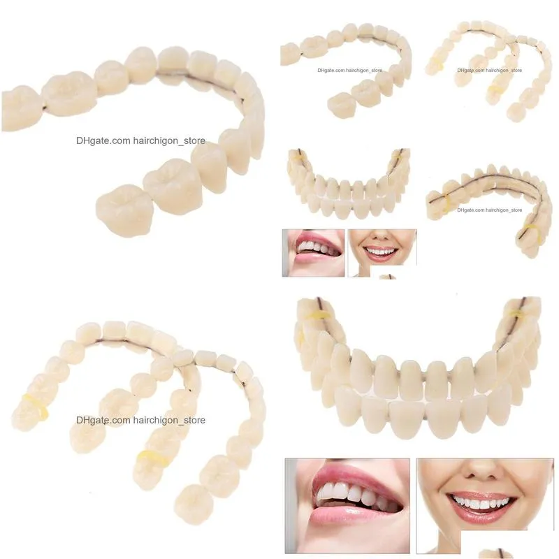 other oral hygiene resin teeth denture upper lower shade a2 28pcs set manufactured artificial preformed dentition care material tool