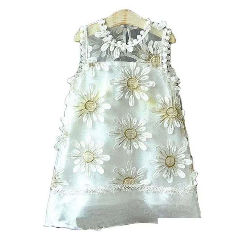 Girl`S Dresses Girls Dresses Summer Sleeveless Little Princess Dress Childrens Clothing Baby Flower For 2-6 Years Old Drop Delivery Ba Dhrfb