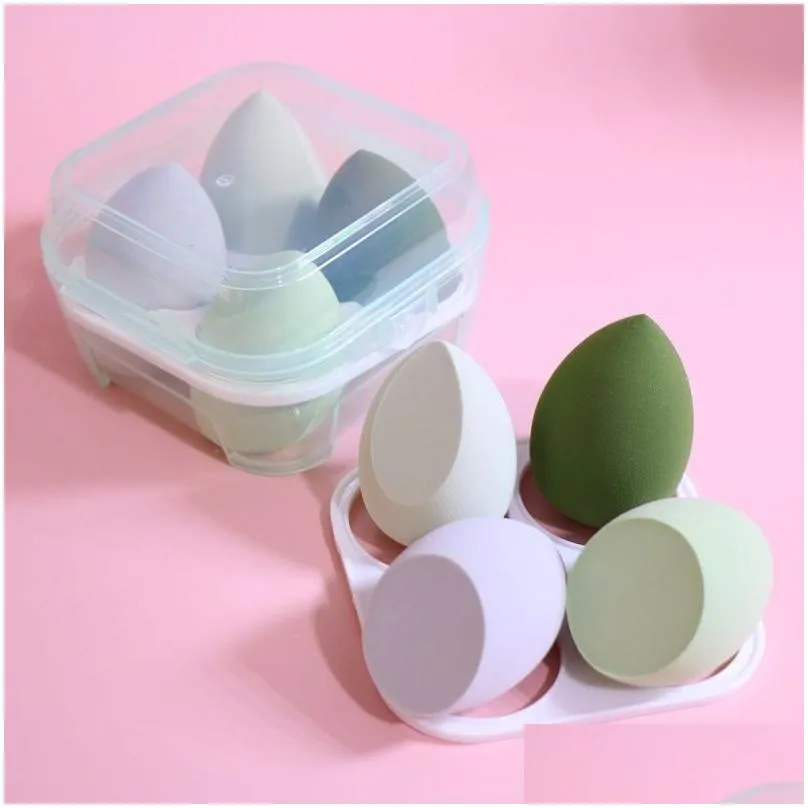 Makeup Blender Cosmetic Puff Sponge with Storage Box Foundation Powder Beauty Tool Women Make Up concealer sponges5089897