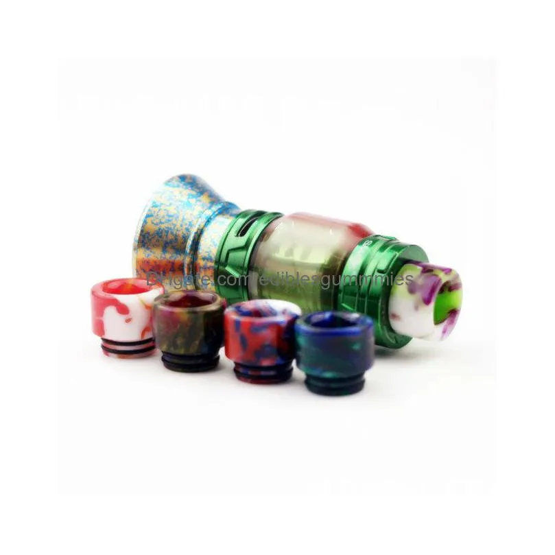 810 long mouth resin drip tips smoking accessories mouthpiece for ego 810 thread cigarette holder rda rba vapor tank atomizers driptips mouth