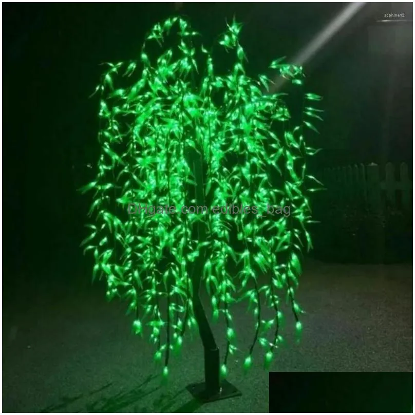 christmas decorations led artificial willow weeping tree light outdoor use 1152pcs leds 2m height rainproof decoration