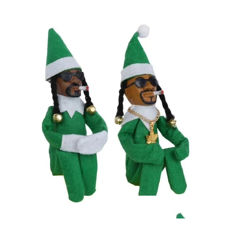 kids plush toy christmas gift snoop on a stoop hip hop lovers cross border snooping bent over christmas elf resin decorative doll