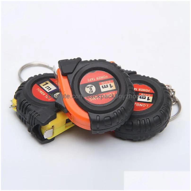 Tape Measures Wholesale Mini Tape Measure Keychain Keyring Measuring Rer Household Tools Customized Logo Drop Delivery Office School B Dhshy