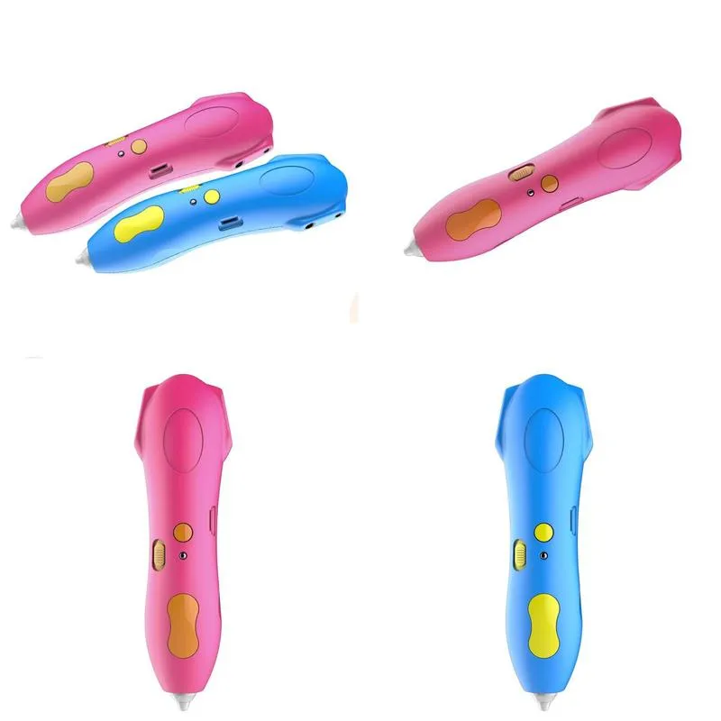 Children`s 3D printing pen Low temperature 3D three-dimensional graffiti pen Wireless student painting pen