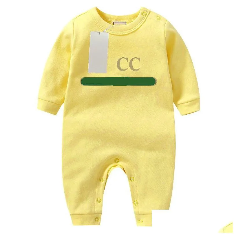 Rompers Baby Rompers Boy Girl Kids Designer Summer Pure Cotton Clothes 1-2 Years Old Newborn Jumpsuits Childrens Clothing Drop Deliver Dhwrv
