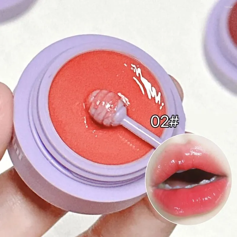 Lip Gloss Grape Jam Jelly Texture Tinted Moisturizing Mirror Glaze Canned Girl Makeup Cosmetic Water Light Lipstick