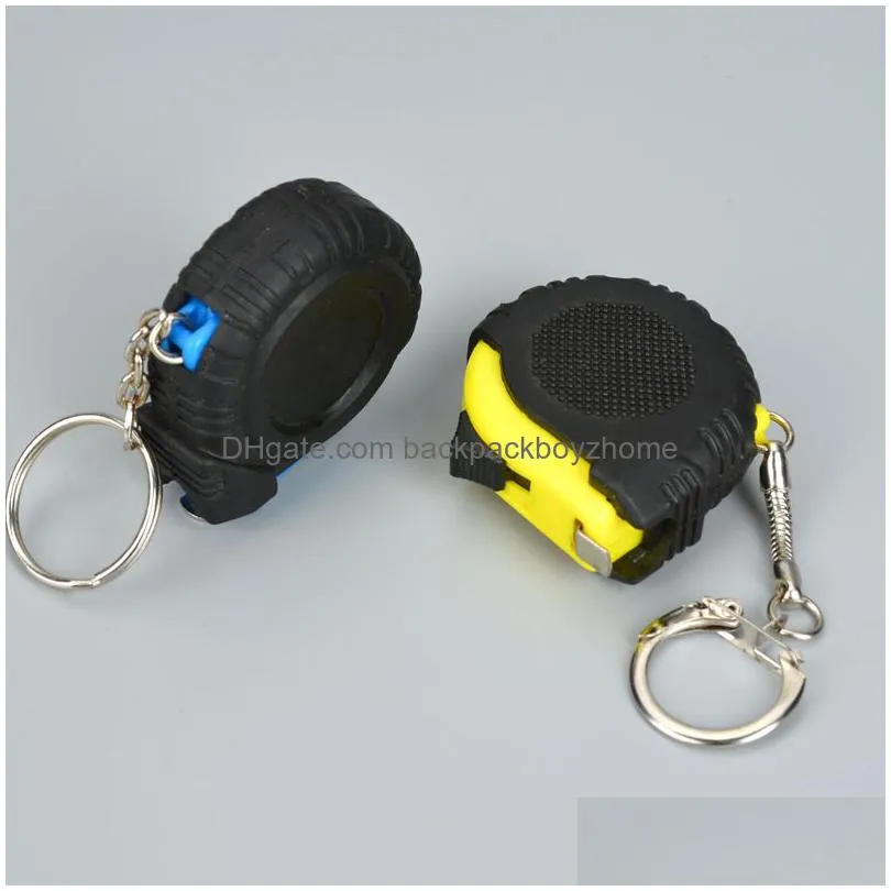 Tape Measures Wholesale Mini Tape Measure Keychain Keyring Measuring Rer Household Tools Customized Logo Drop Delivery Office School B Dhshy