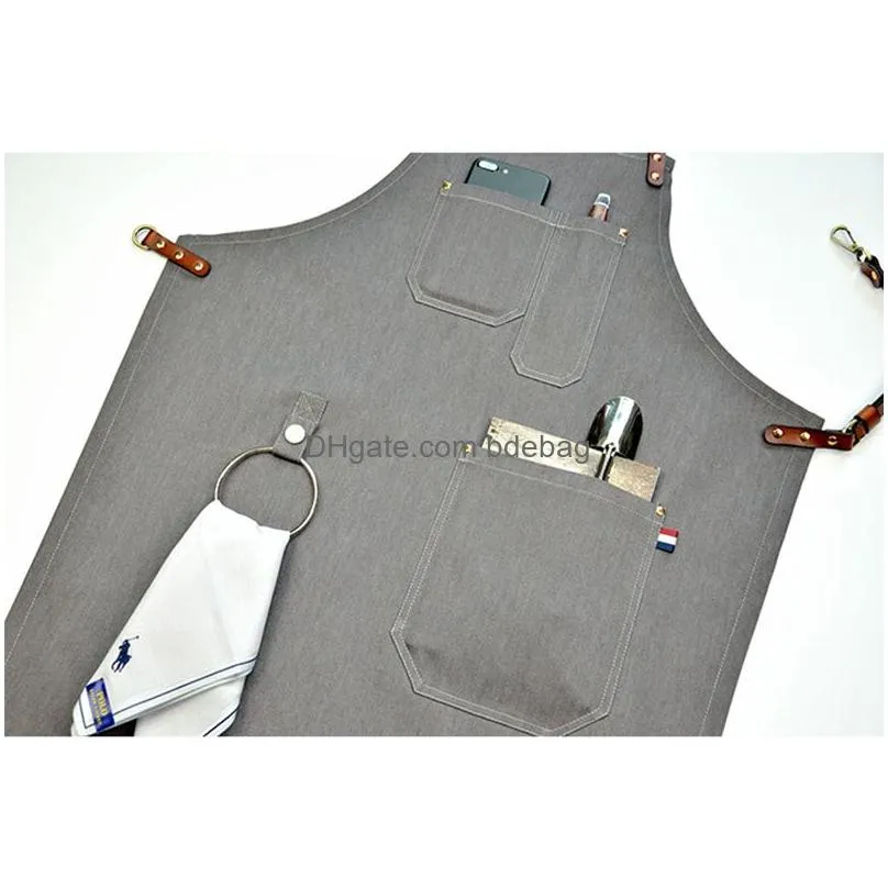 senyue chef waiter bakery coffee shop barber barbecue apron for men039s and women039s general overalls y2001046140672