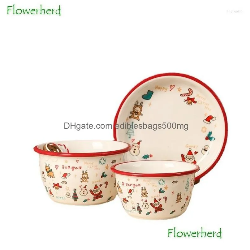 dinnerware sets porcelain set bowl plate single christmas gecorations gift theme ceramic plates bowls dishes dinner service tableware