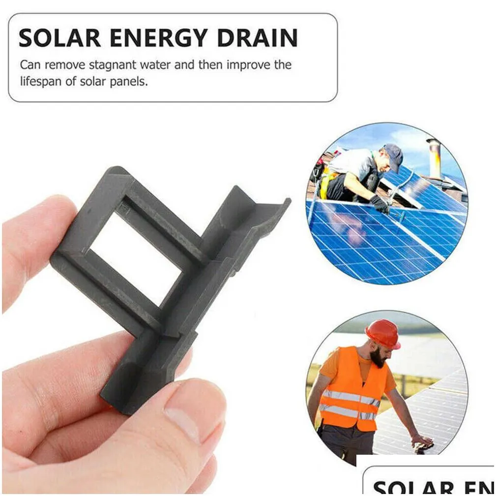 10pcs roof solar panel frame mud removal cleaning clip water drain water diversion clip remove stagnant water 30/35/40mm
