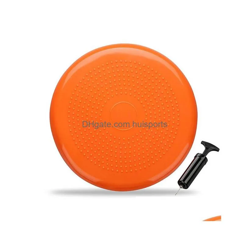 virson inflatable massage yoga mat colourful yoga massage ball pad with pump air gym home exercise ball cushion