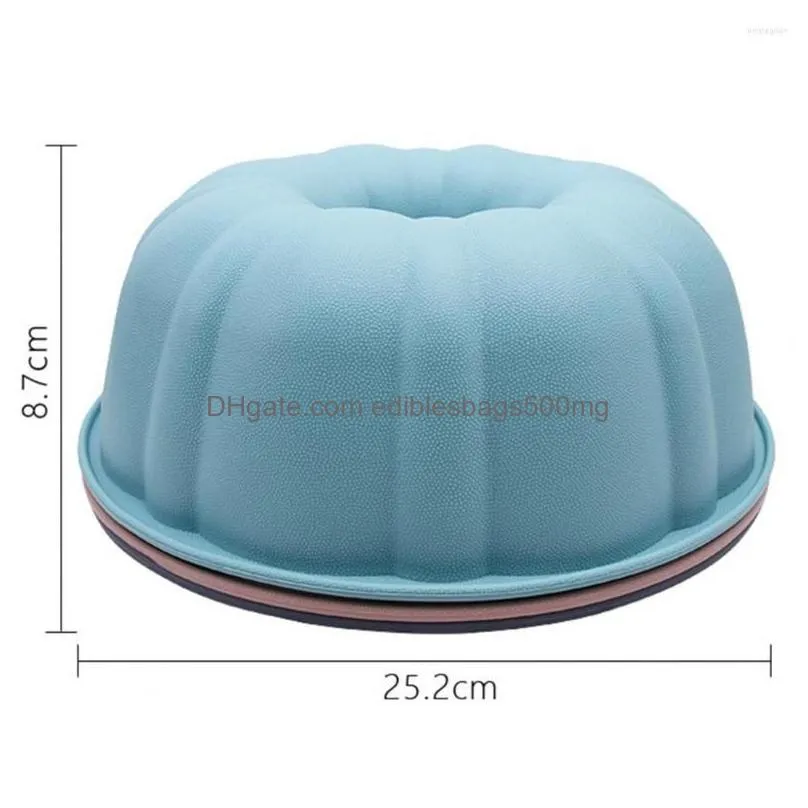 baking moulds cake mold diy silicone round shape bundt bread mould non-sticky high-temperature resistant reusable for kitchen