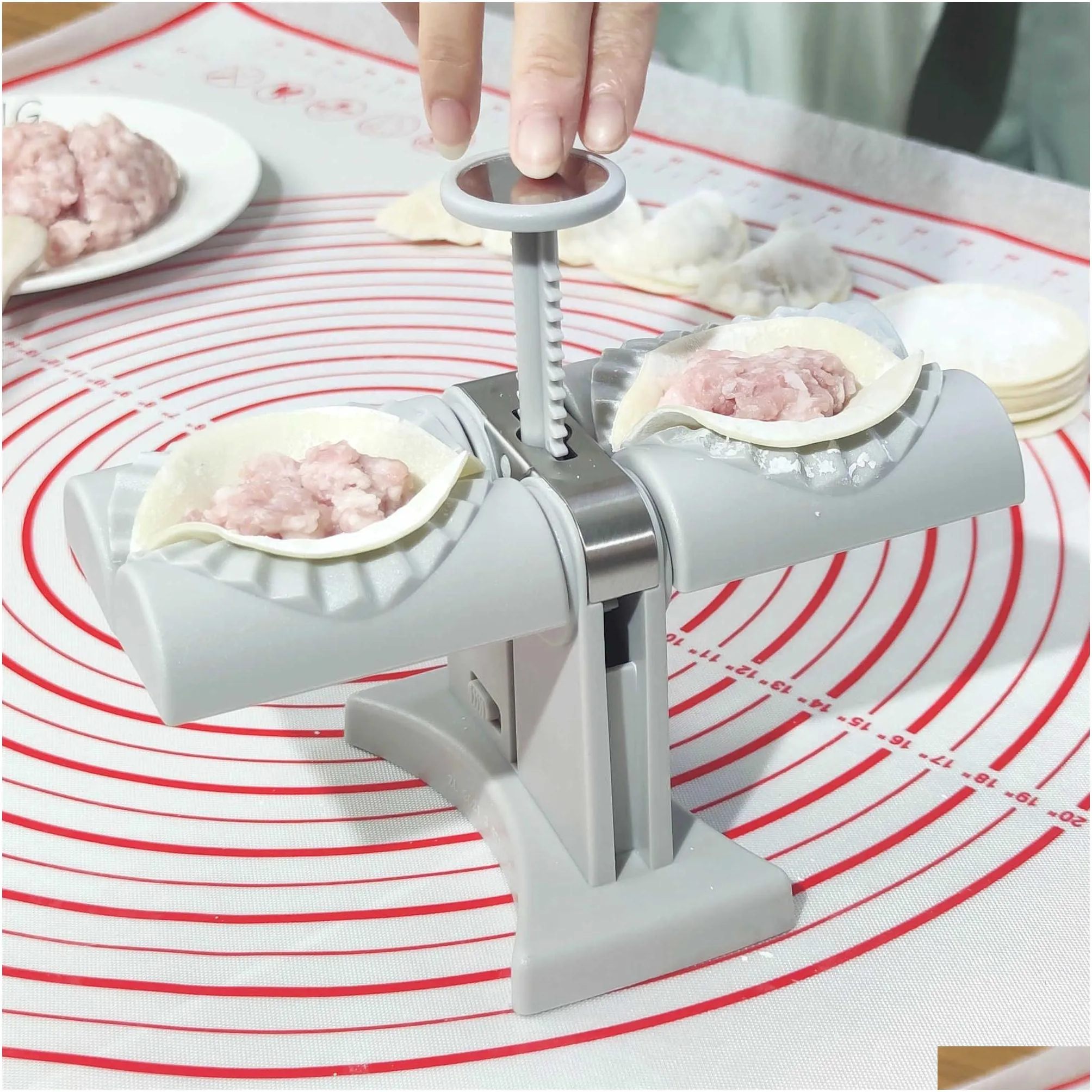 fully automatic dumpling machine double head press dumplings mold diy empanadas ravioli mould kitchen gadget accessories