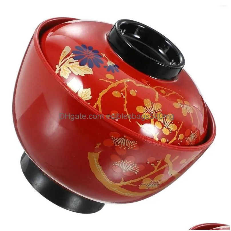 dinnerware sets noodles bowl japanese bowls japanese-style tureen lidded soup rice melamine container ramen