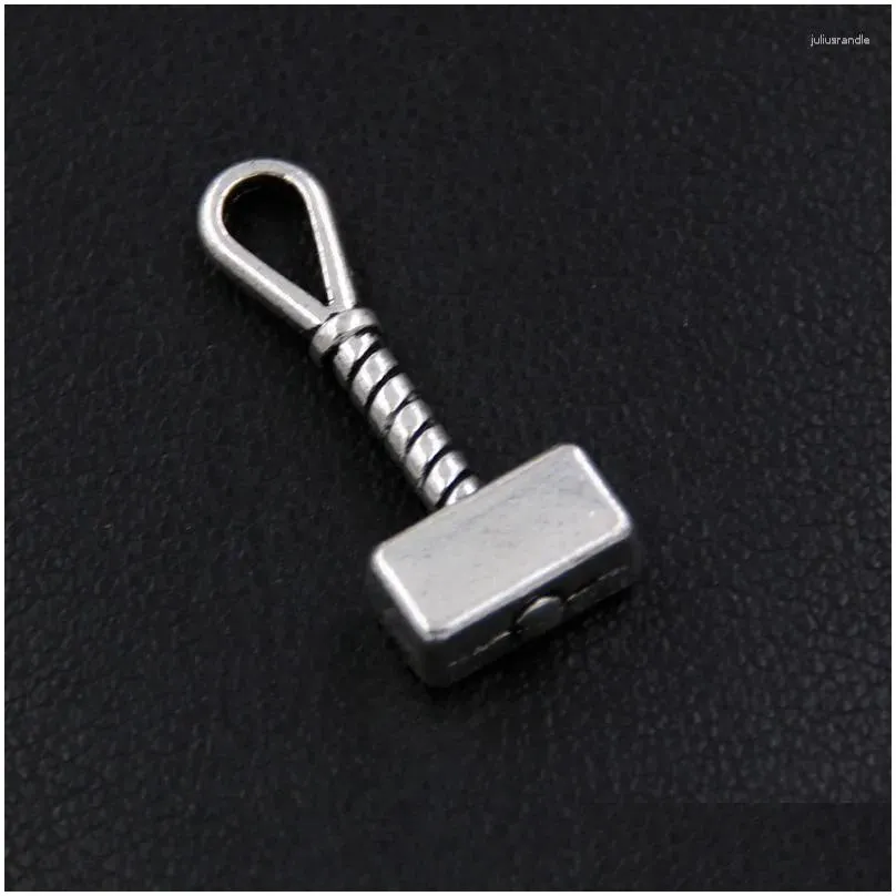 Pendant Necklaces 20PCS Silver Color Mjolnir Hammer Charm Pendants For Diy Jewelry A2390