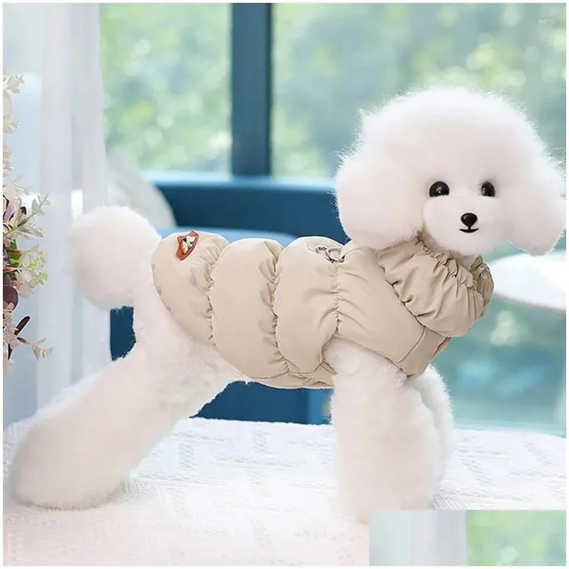 Dog Apparel Soft Warm Clothes Winter Padded Puppy Cat Coat Jacket For Small Medium Dogs Kitten Vest Pet Outfit