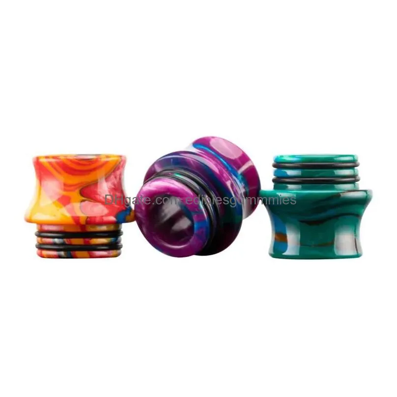 wide bore epoxy resin 810 drip tips smoking accessories holder tfv8 tfv12 snakeskin vapor mouthpiece for 810 thread tfv 8 12 big baby smok sub ohm tank