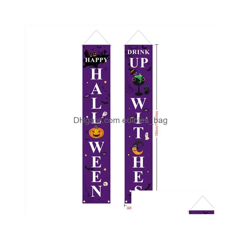 party banner flags for halloween 180x32cm 300d oxford banner banner home door sign flags set wholesale