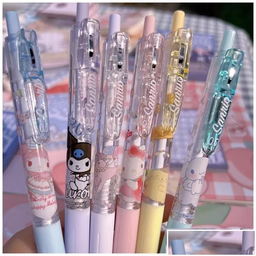 wholesale gel pens wholesale 6 pcs/set cartoon cute student colorf smooth writing supplies colors 0.5mm stationery papelaria material school d