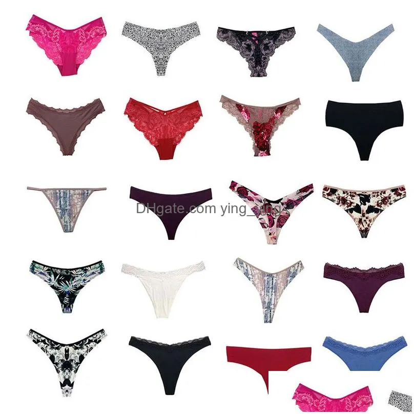 10/20pcs women thongs set random variety of and g-string panties female thong t back underwear lingerie tanga 220425
